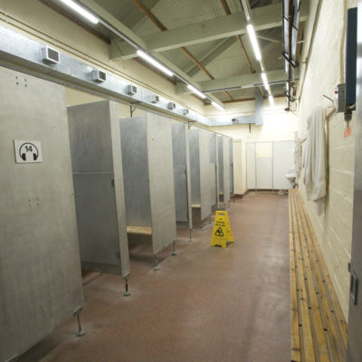 The shower block